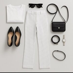 Banana Republic Sloan Fit Pinstripe Pants | 2P Petite Slim Ankle